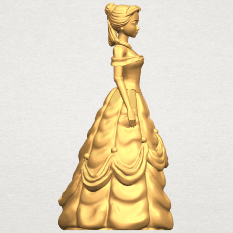 download free stl file princess belle 3d print object princess printing